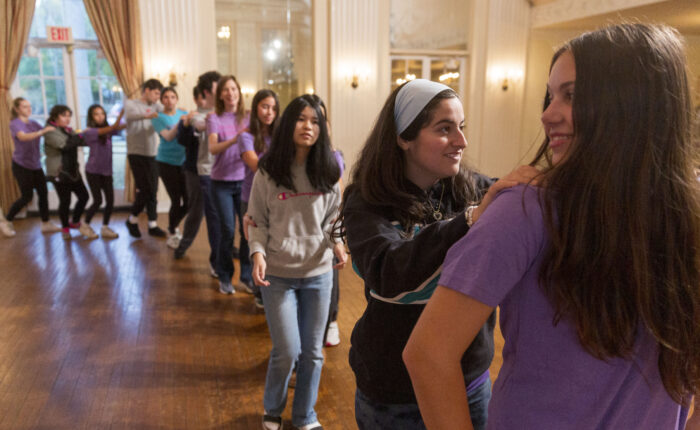 Photo of a special needs-focused ballet class with teen participants.