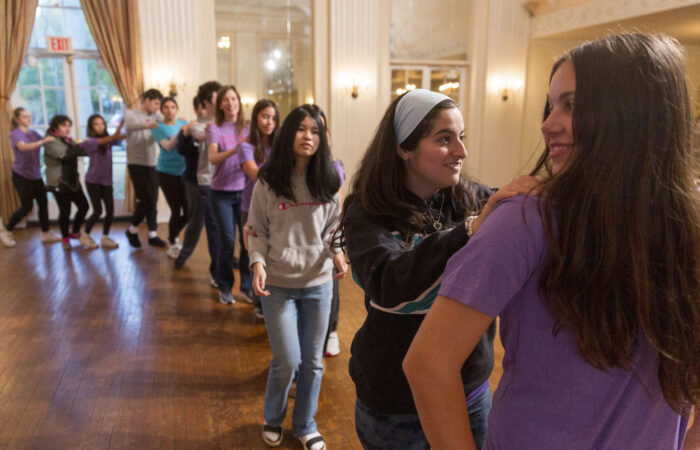 Photo of a special needs-focused ballet class with teen participants.